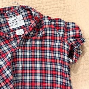 Frank & Eileen “Eileen” Red and Blue Plaid cotton flannel button up Shirt